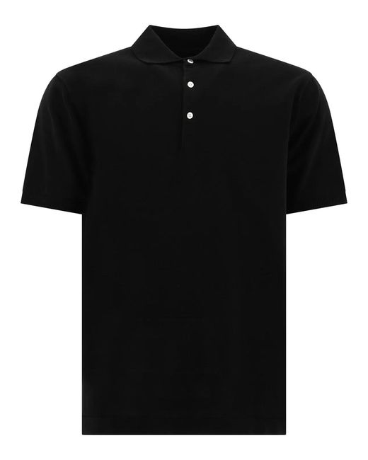 Beams Plus Black "12G" Polo Shirt With Buttons for men
