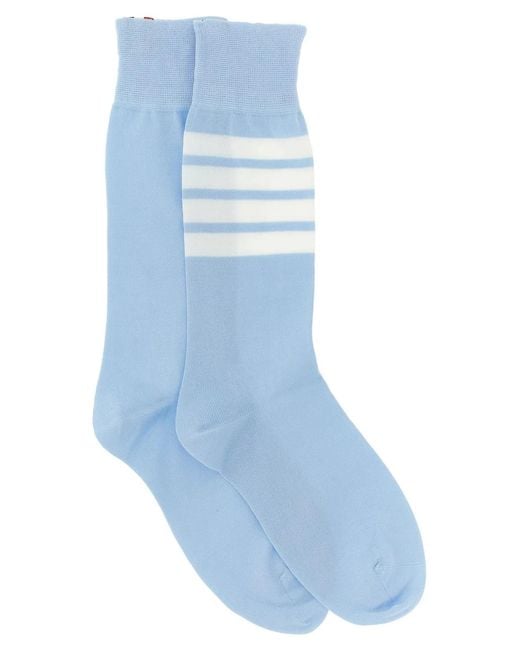 Thom Browne Blue '4 Bar' Socks