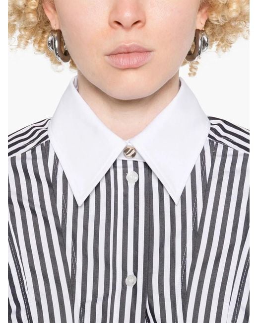 Max Mara White Striped Shirt