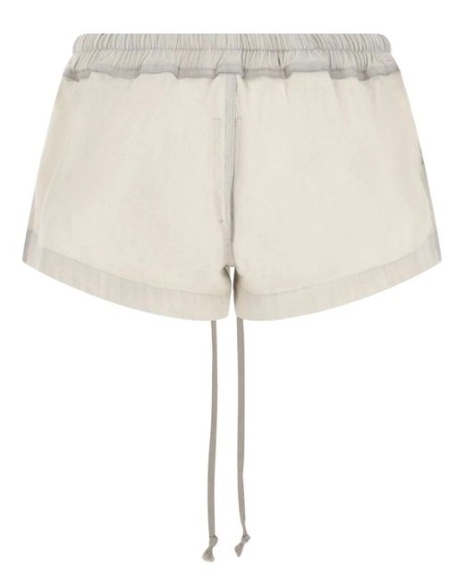 Rick Owens Natural Denim Shorts