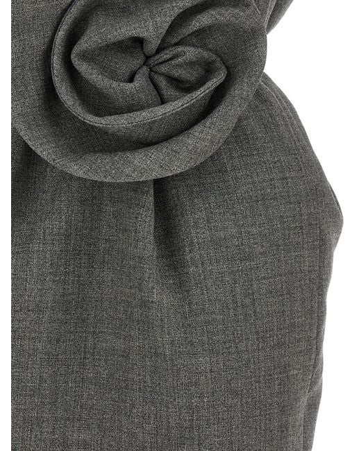 Magda Butrym Gray 3D Flower Dress