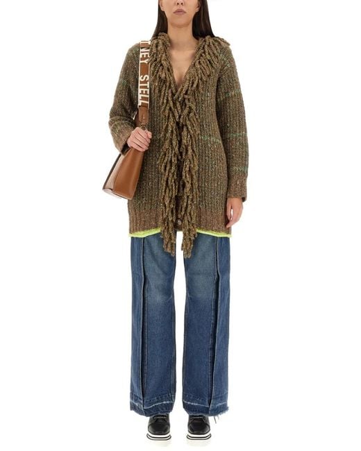 Stella McCartney Brown Wool Blend Cardigan