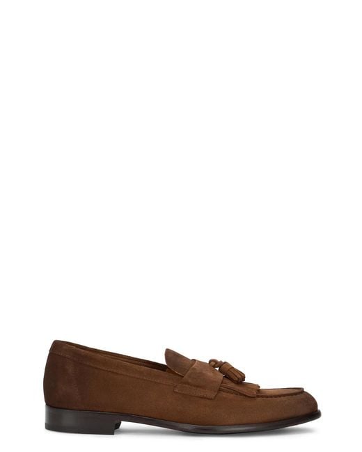 Doucal's Brown Suede Loafers for men