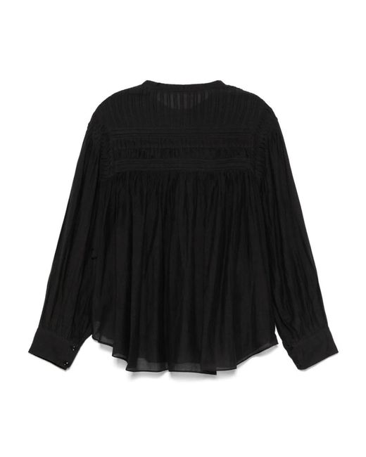 Isabel Marant Black Isabel Marant Etoile Cotton Blend Plalia Blouse
