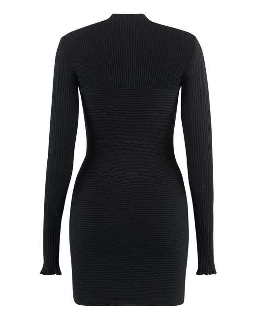 Philosophy Di Lorenzo Serafini Black Cut-Out Detail Sweater Dress