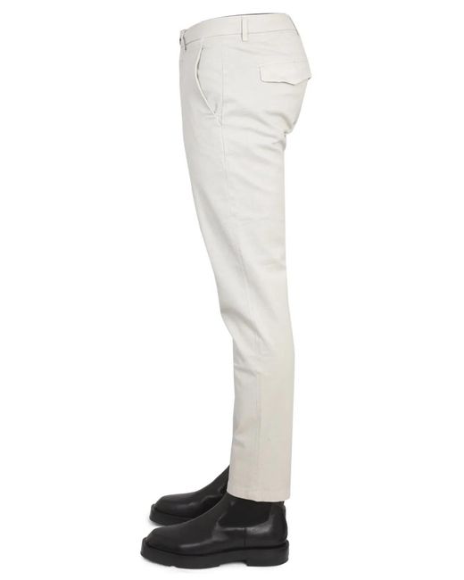 Department 5 Gray Pants With Logo Patch for men