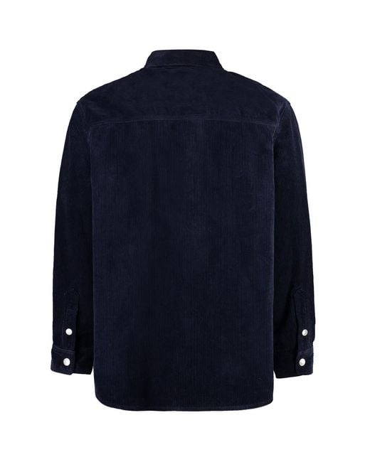 Isabel Marant Blue Ritchie Wool Overshirt for men