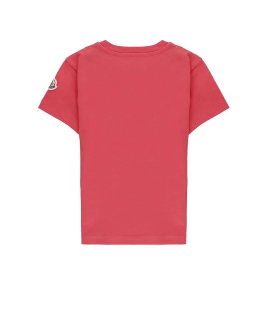 Moncler Pink T-Shirt With Logo