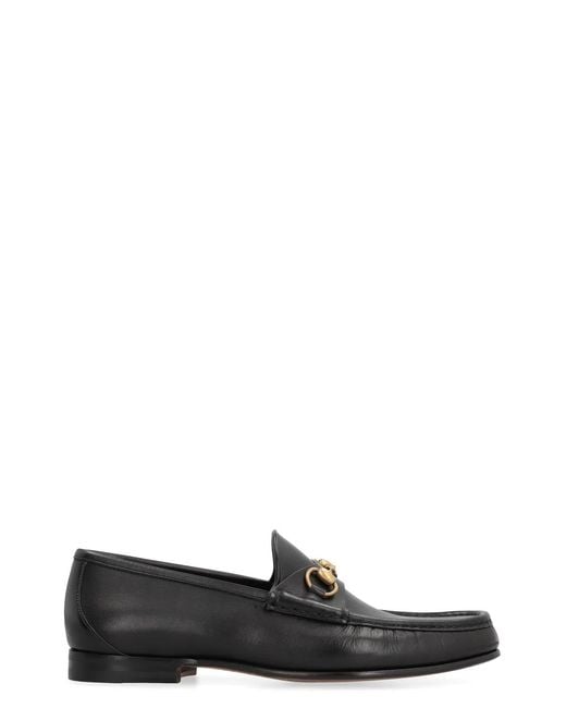 Gucci Black Horsebit 1953 Leather Loafers for men