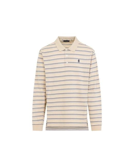Prada White Deserto Royal Striped Piqué Polo for men