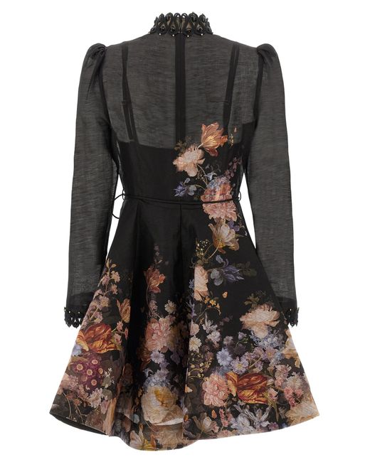 Zimmermann Black 'Vaillant Embellish' Dress