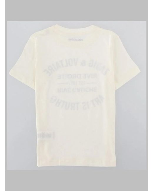 Zadig & Voltaire Natural Kids 100% Cotton T-Shirt