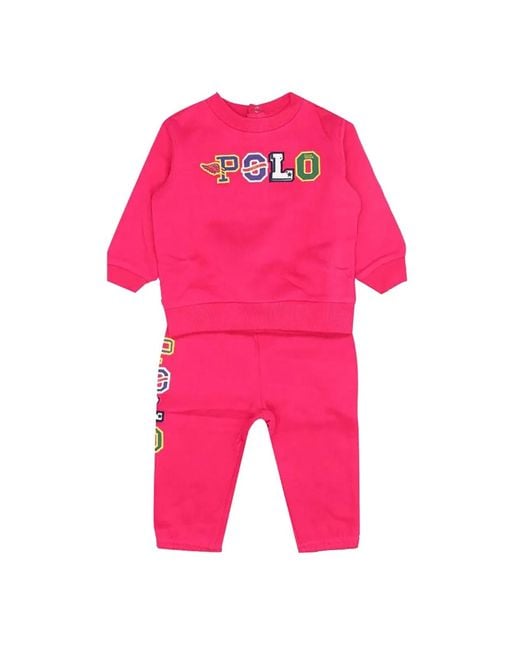 Polo Ralph Lauren Pink Crewneck Sweatshirt+Pants