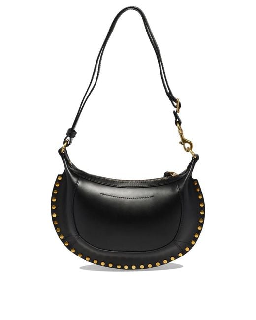 Isabel Marant Black "Oskan Moon" Small Shoulder Bag