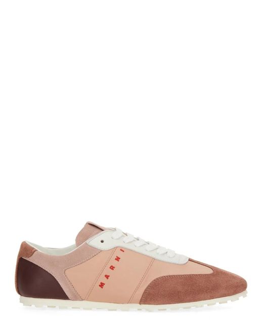Marni Pink Leather Sneaker