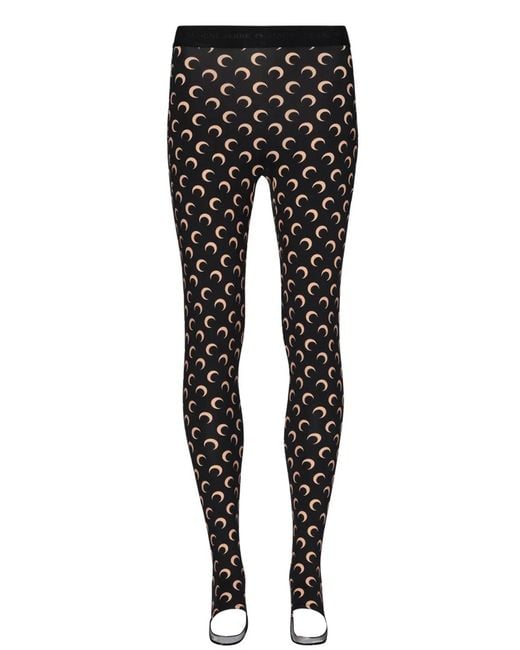 MARINE SERRE Black "Moon" Leggings