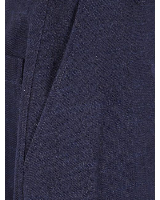 Studio Nicholson Blue "Doring" Belted Round Leg Pant