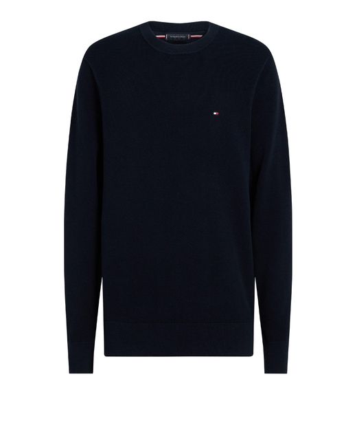 Tommy Hilfiger Blue Dark Long-Sleeved Shirt With Logo for men