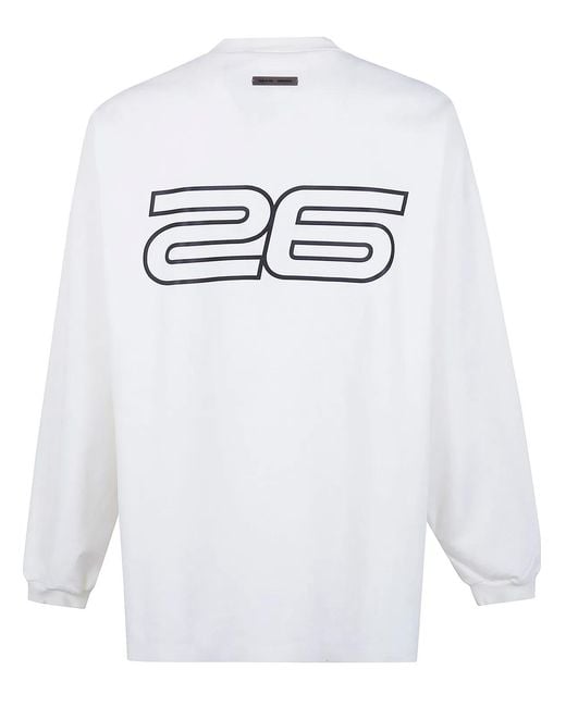 Fear Of God White "90's Long Sleeve" Tee for men