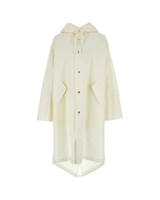 Jil Sander White Ivory Cotton Parka