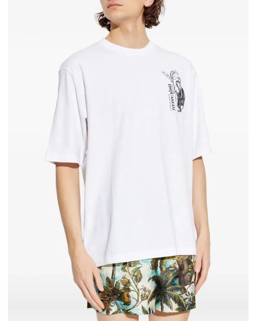 DSquared² White Monkey Graphic T-Shirt for men