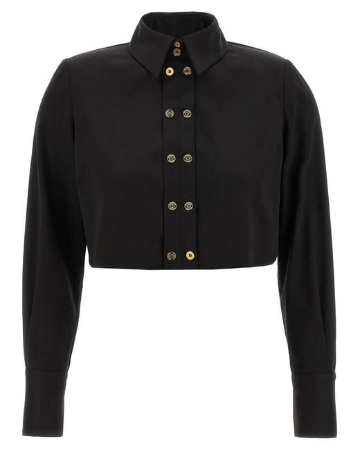 Elisabetta Franchi Black Cropped Shirt