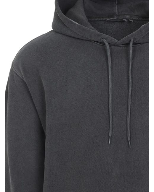 Carhartt Gray Logo Cotton Hoodie for men