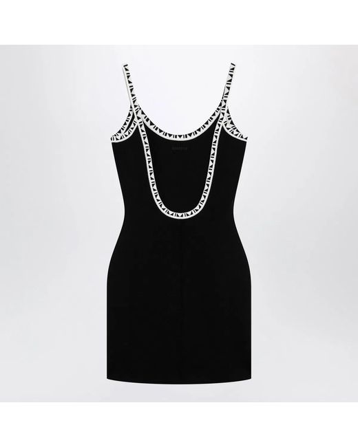 Versace Black Stretch Viscose Mini Dress