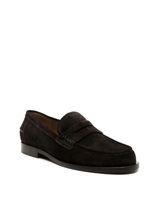 Gianvito Rossi Black Suede Moccasins for men