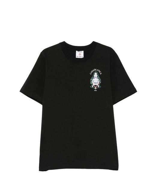 Casablanca Black Logo-Print T-Shirt for men