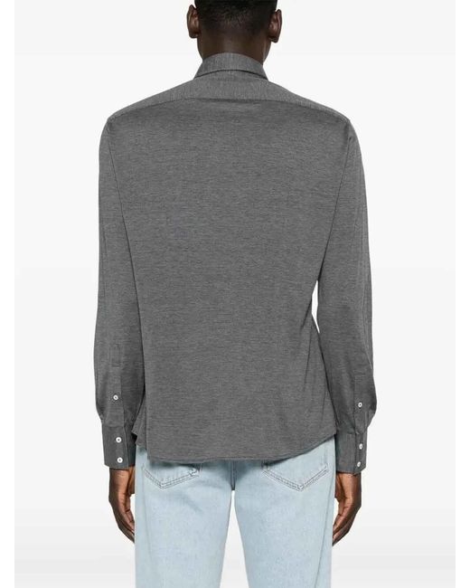 Brunello Cucinelli Gray Shirt for men