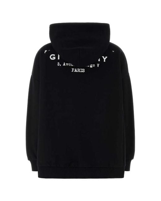 Givenchy Black Cotton Oversize Sweatshirt