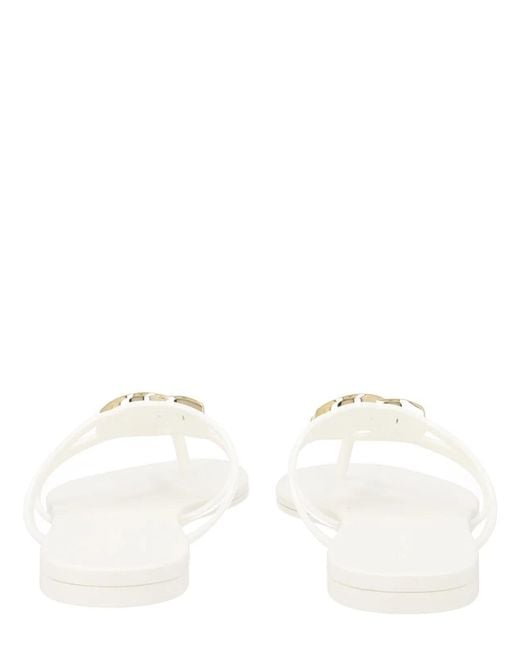 Dolce & Gabbana White Dolce & Gabbana Slide With Logo