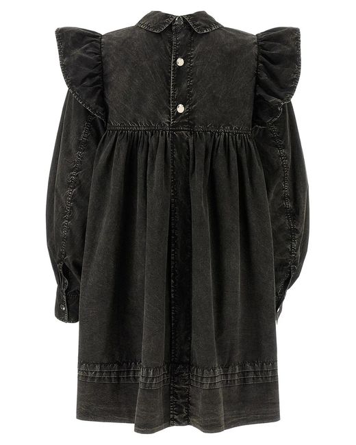 Ganni Black Washed Mini Shirt' Dress