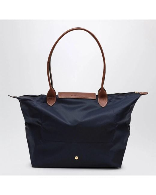 Longchamp Blue Marine Le Pliage Original L Bag