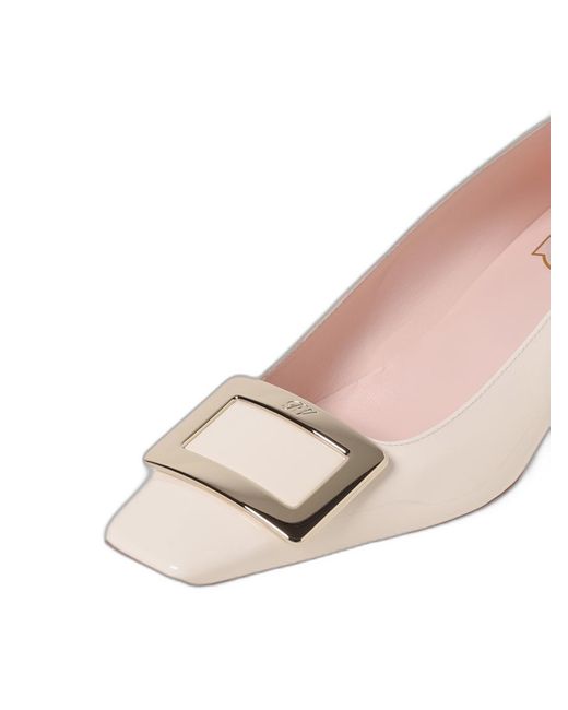 Roger Vivier Pink Belle Vivier Patent Leather Pumps