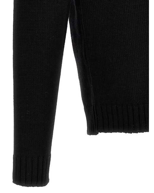 Zanone Black Turtle-Neck Sweater for men