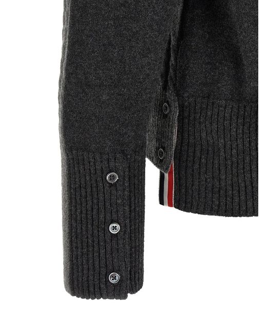 Thom Browne Black In-1 Trompe L'Œil Cardigan for men