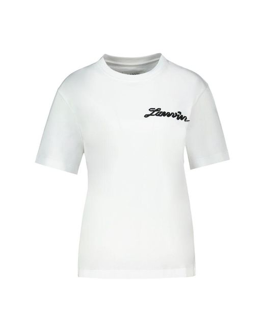 Lanvin White Small Logo T-Shirt