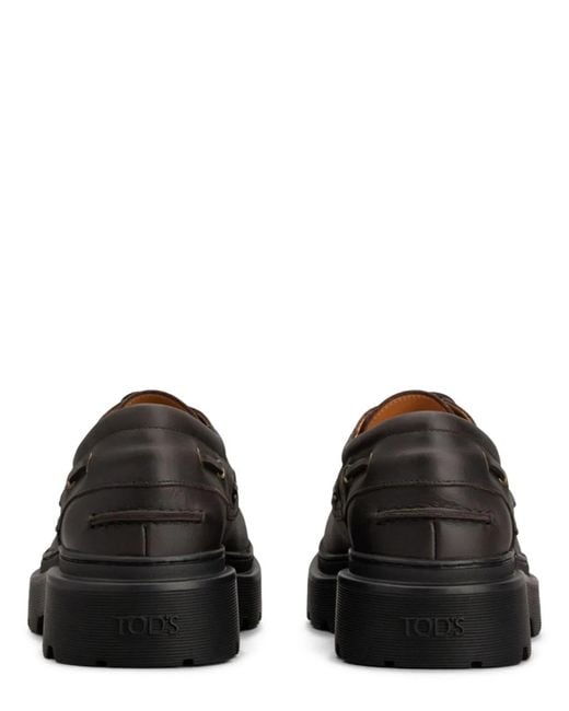 Tod's Black Mocassino Da Barca for men