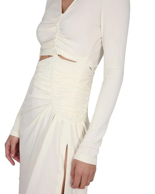 Off-White c/o Virgil Abloh Natural Dress With Ruffles