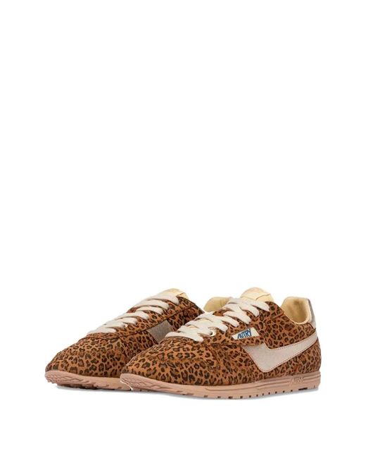 Autry Brown Windspin Sneakers