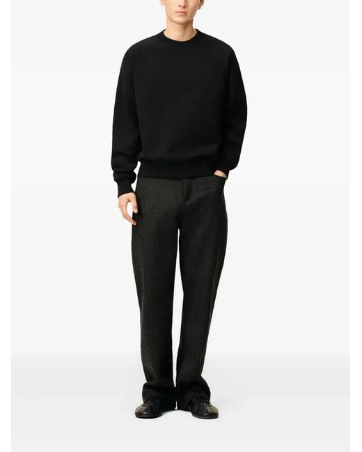 AMI Black Small Embossed Sweatshirt for men