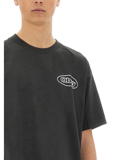 Obey Black "Reaction" T-Shirt for men