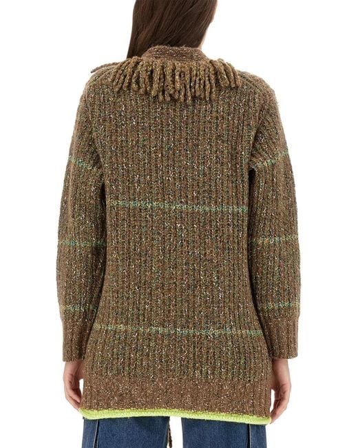 Stella McCartney Brown Wool Blend Cardigan