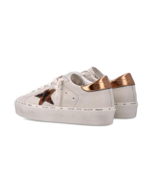 Golden Goose Deluxe Brand White Hi Star Platform Sneakers