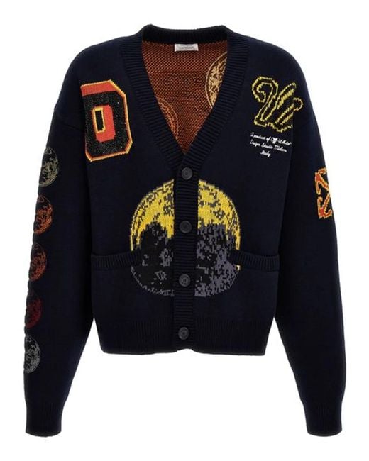Off-White c/o Virgil Abloh Blue Moon Phase Canvas Cardigan for men