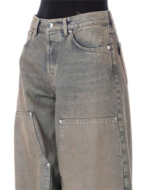 Haikure Gray "Legacy Ziggy" Wide Leg Jeans