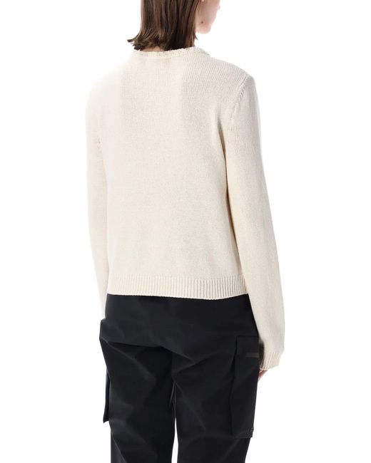 Moncler Natural Geometric-Quilted Padded Cardigan