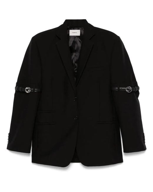 Coperni Black Logo Belted Blazer